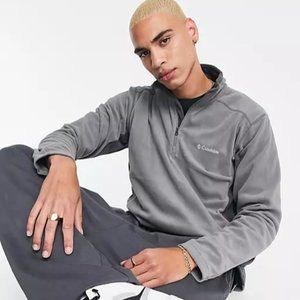 Columbia Klamath Range II half zip fleece gray Men S small sweatshirt pullover